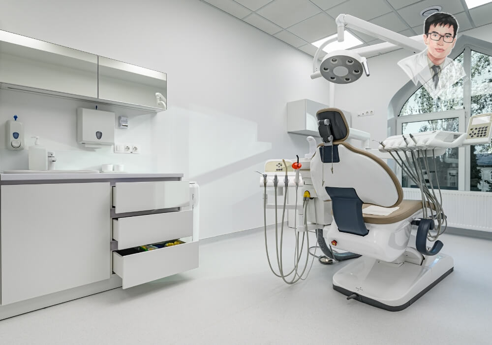 "Phòng khám nha khoa – Địa chỉ tin cậy giúp bạn điều trị nướu răng hiệu quả!" Hình ảnh một phòng khám nha khoa hiện đại, sạch sẽ, đầy đủ trang thiết bị tiên tiến để điều trị các bệnh về nướu răng. Đây là nơi lý tưởng để thăm khám và nhận tư vấn về cách trị nướu răng tại nhà cũng như các phương pháp chăm sóc răng miệng chuyên sâu.