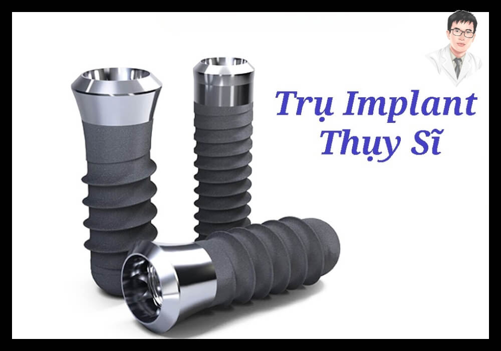 Hình ảnh trụ implant Thụy Sĩ chính hãng, nổi bật với độ bền cao và khả năng tích hợp xương nhanh.